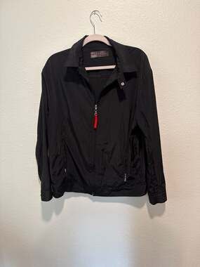 Prada Sport Linea Rossa Vintage Black Cotton Zip-Up Jacket